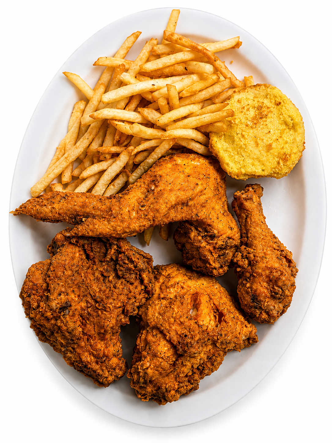 4 pcs Dark and White Fried Chicken